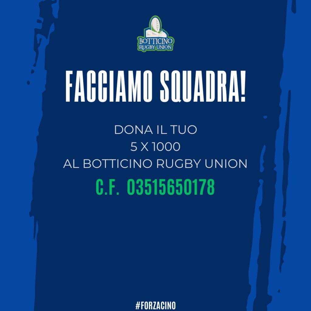 cta per 5 x 1000 botticino rugby